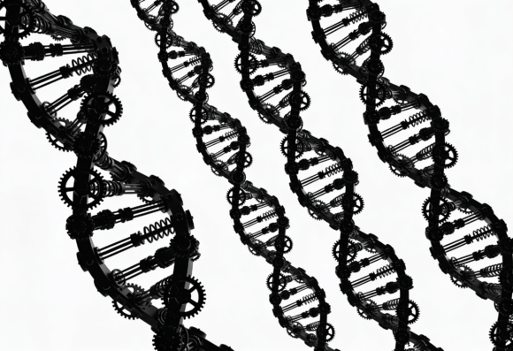 Download Steampunk DNA Helix Gears Mechanical - Dna Collection