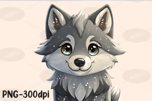Download Kawaii Gray Wolf Sublimation - Premium Bundle