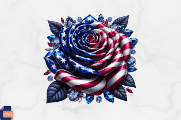 Download 4th of July GLITTER Roses Clipart,USA - Rose Collection