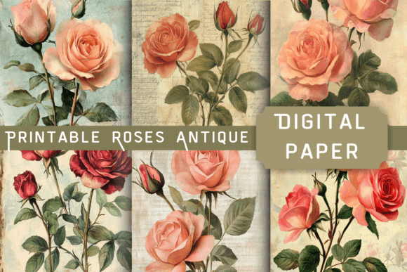 Download Printable Roses Antique - Rose Collection