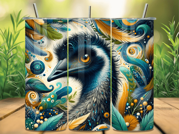 Download Detailed Emu Feather Art Tumbler Wrap - Feather art Collection