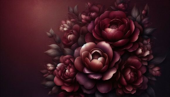 Download Burgundy Velvet Blooms - Burgundy Collection