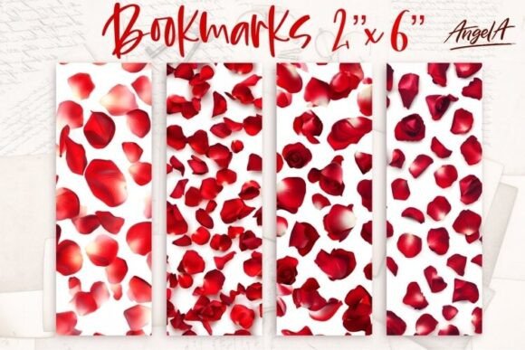 Download Floral Bookmark Printable, Roses Petals, - Rose Collection