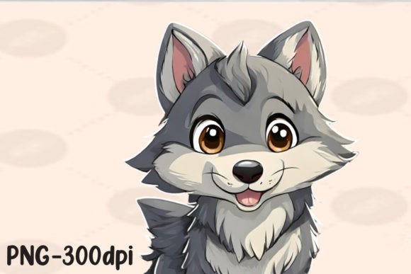 Download Kawaii Gray Wolf Sublimation - Premium Resources