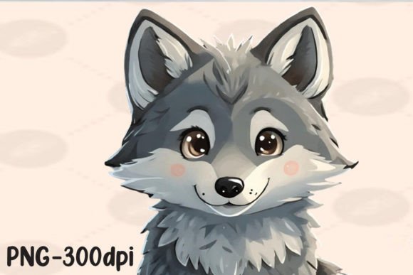 Download Kawaii Gray Wolf Sublimation - Premium Bundle