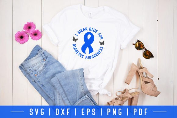 Download I Wear Blue for Diabetes Awareness SVG - Premium Resources