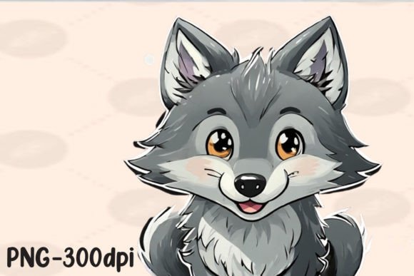 Download Kawaii Gray Wolf Sublimation - Premium Bundle