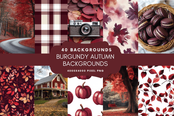 Download Burgundy Autumn Backgrounds - Burgundy Collection